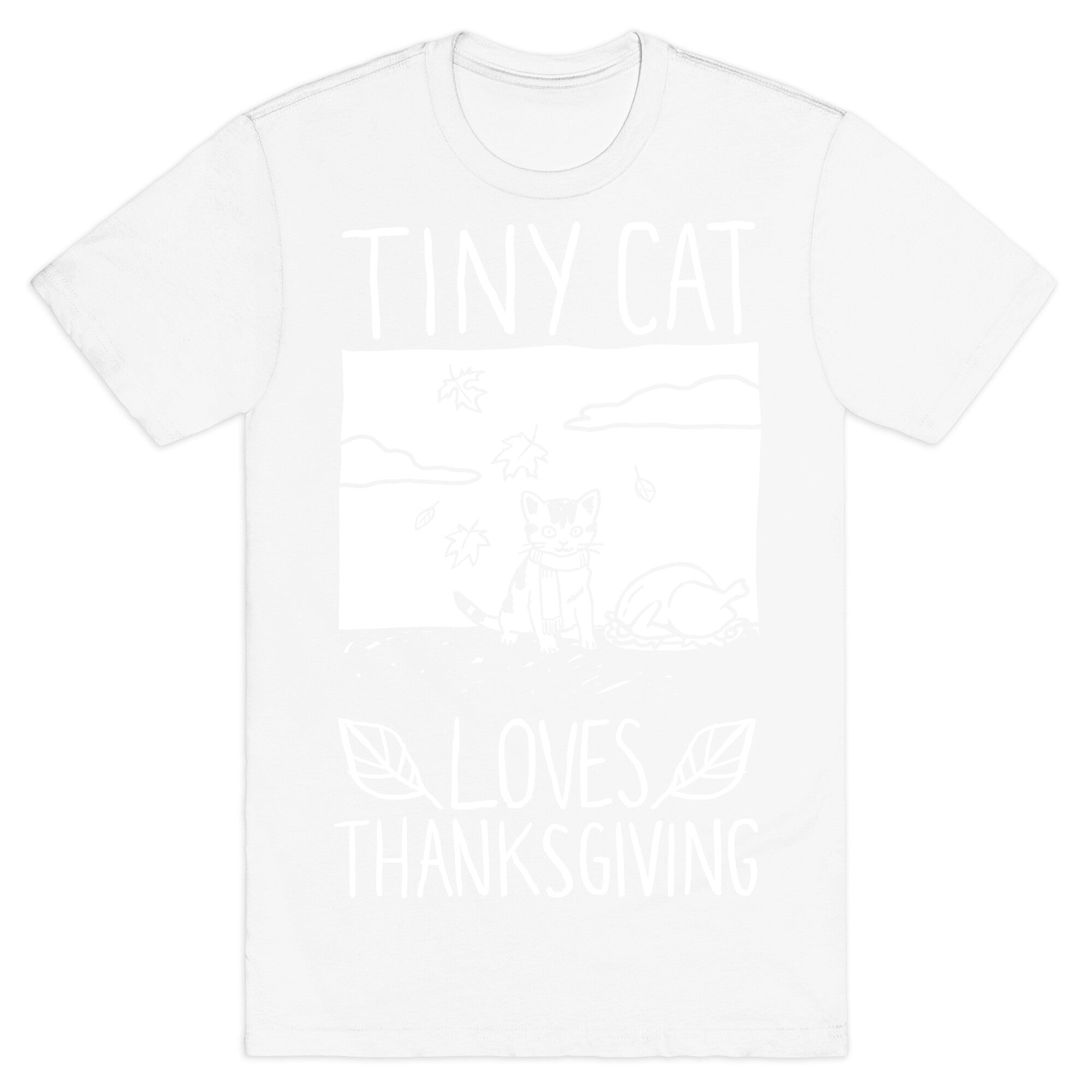 Tiny Cat Loves Thanksgiving T-Shirt
